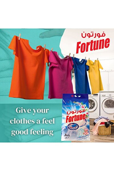 Fortune Detergent Powder 3Kg × 3 Pack (9Kg)