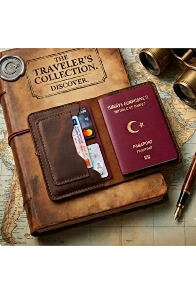 ParlaLeather Pasaport CÜZDANI KILIFI V3 El Yapımı Hakiki Gerçek Deri Kılıf Cü...