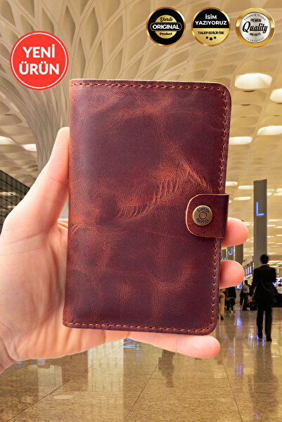 Vardo [ Isim Yazılabilir ] Esther Hakiki Deri American Leather Tasarım Cüzdan...