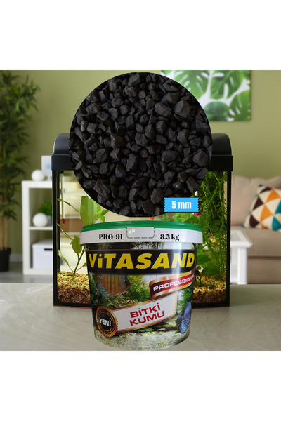 Vitasand Pro-91 5mm Siyah Akvaryum Ve Bitki Kumu Bitki Toprağı 8.5kg