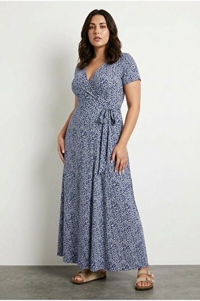 Stil Diva Rochie din lycra viscoză, cu mâneci scurte, cu decolteu în V, cu cu...