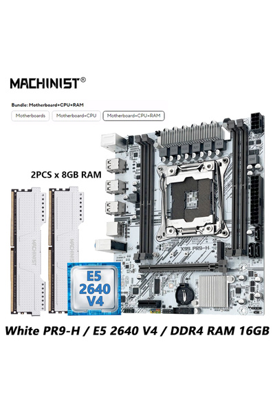 Choice1 مجموعة اللوحة الأم + وحدة المعالجة المركزية MACHINIST White X99 Mothe...
