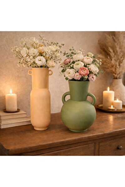 By Ari Ev Dekorasyon Set de două vaze ceramice - VZ359-1