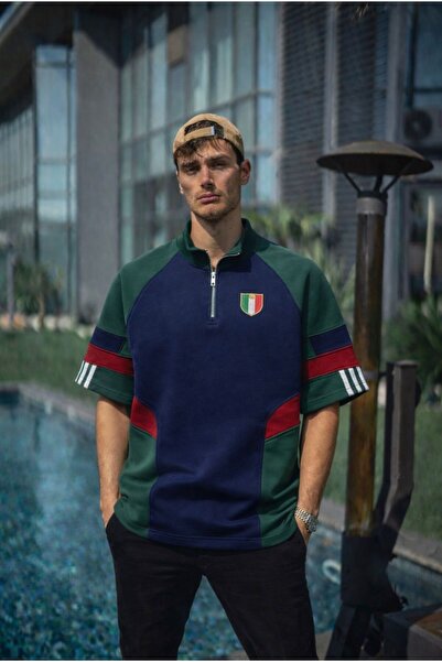 KUN SPORTSWEAR Ρετρό νοσταλγία premium ιταλικό μπλουζάκι με χρώματα χωρών ove...