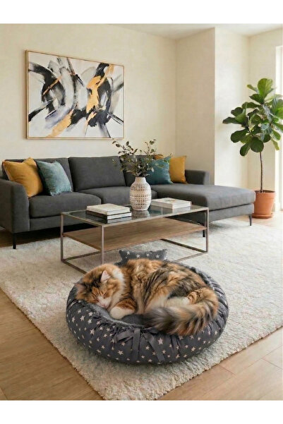 Patiderm Çift Taraflı Kedi & Köpek Yatağı Ispanyol Model - Gri