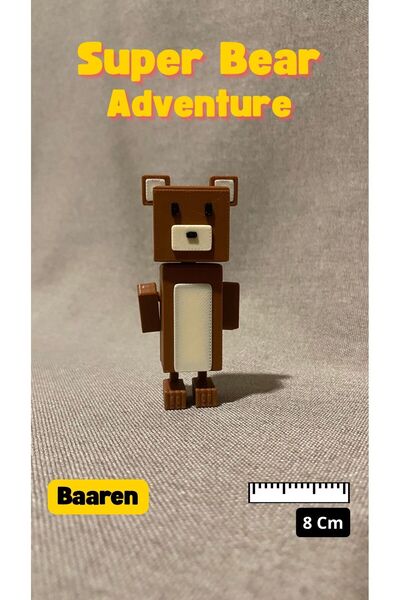 3D Ekspres Super Bear Adventure Baaren Figürü 8 Cm (Sırt Çantalı ve Shicka Öz...