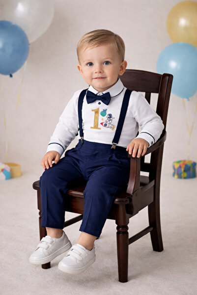 annerüyası 1 مجموعة Slopette باللونين الأزرق الداكن والأبيض