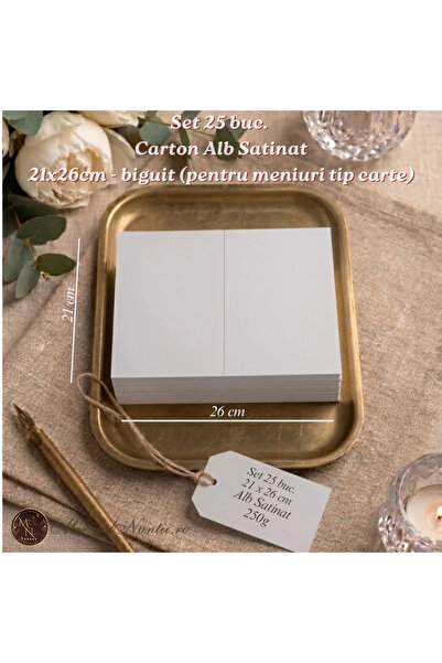 Proprie Set of 25 Premium Satin Ivory Cardboard "Luminous Grace" 21 x 26 cm –...