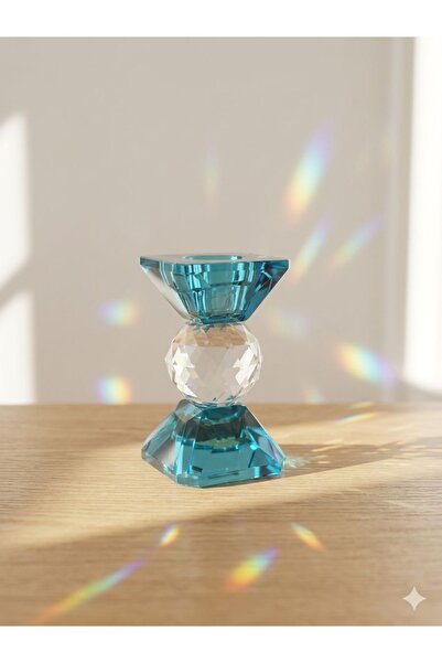 ÖZ KRİSTAL DESİGN Küçük Kristal Kare Mumluk