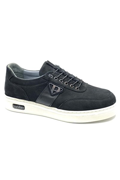 Kids Club Shoes Dropland 9372 Koža Muške ležerne cipele CRNO-BELA