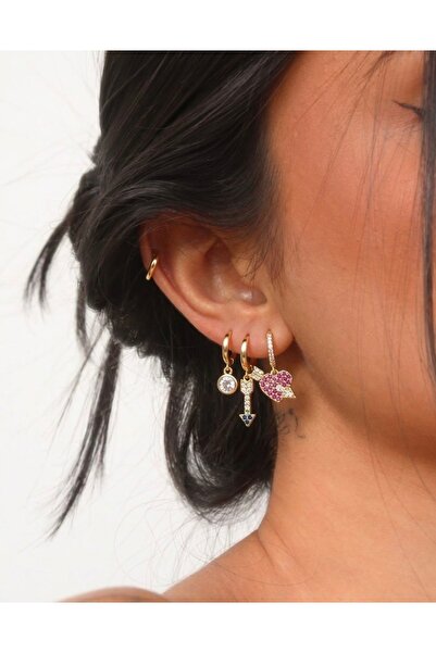 Markiz Takı حلق ثلاثي على شكل قلب