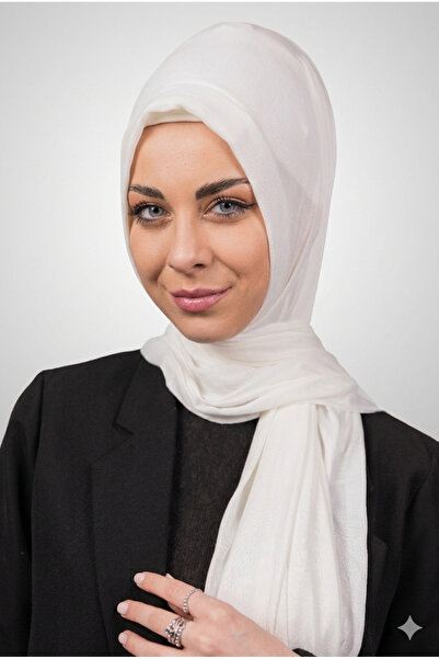 Şalcenneti.com Γυναικείο Hijab Πρακτικό χτενισμένο βαμβακερό σάλι με σφουγγάρ...