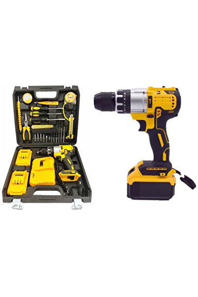 divendi-ro Set de burghiu și șurubelniță Andowl Q-GJ011, fără fir, cu 2 bater...