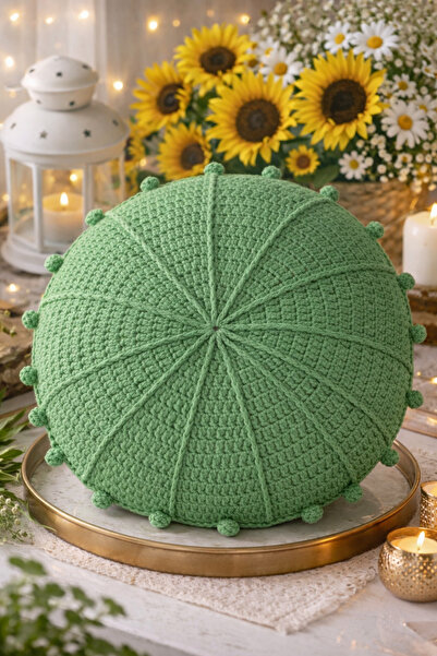 Günebakan Handmade Pillow "Lady's House Throw Pillow" - Green