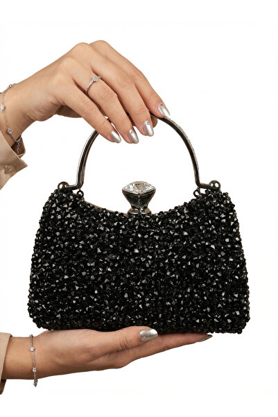 Çanta Trend Rochie de seară model geantă cu mâneci lungi și aplicații de piet...