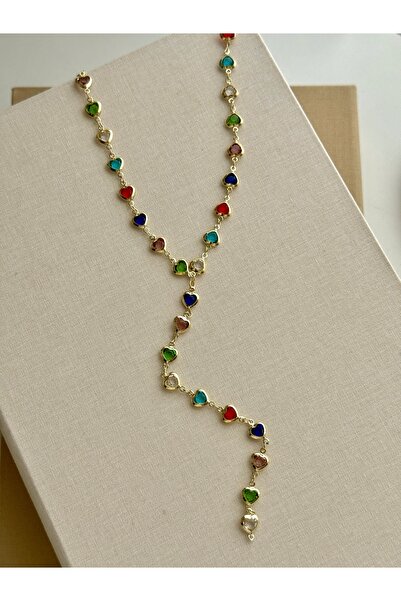 Daynav 60 Cm Altın Kalpli Y Kolye