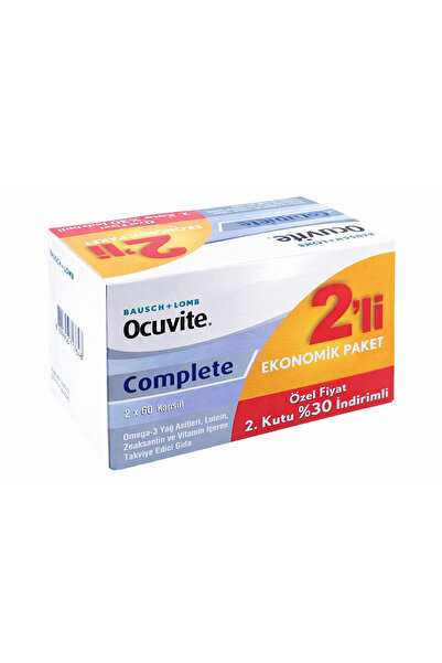 Ocuvite Bausch Lomb Complete 60 Kapsül 2'li Ekonomik Paket