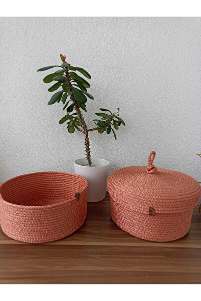 Naspar سلة ديكور مكونة من قطعتين - صندوق تخزين متعدد الأغراض - سلة للخبز والف...