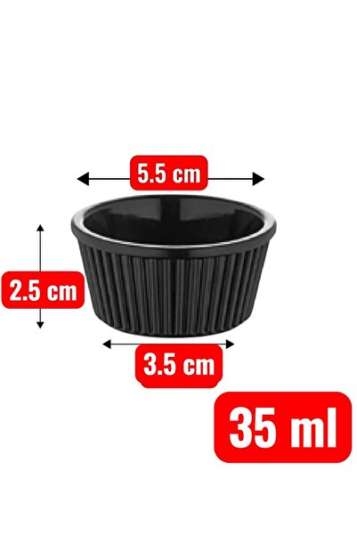 Zicco Minimal Sosluk , Lokumluk Kase Beyaz 6'lı 35ml , 5.5 Cm Çaplı Polikabon...