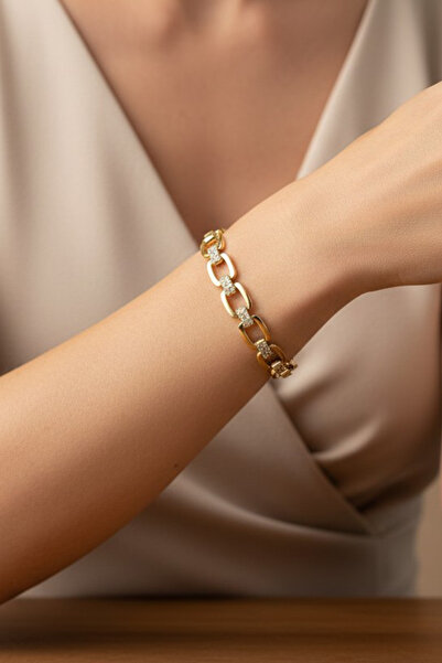 XUPING JEWELRY Stil Incisi/Xupıng Jewelry 14 Ayar Altın Kaplama, Kare Zirkon ...