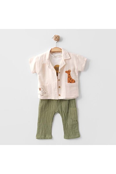 Necix's 3-Piece Set with Lion Figure Khaki