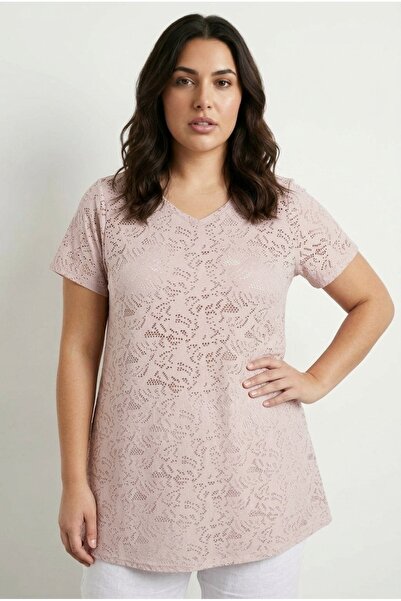 Stil Diva Тениска голям размер с V-образно деколте, без ръкави, без подплата,...