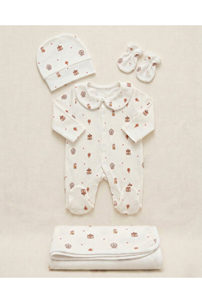 Zezig طقم مستلزمات المستشفى من كرنفال مكون من 4 قطع، 100% قطن