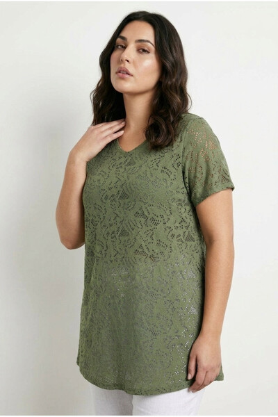 Stil Diva Тениска голям размер с V-образно деколте, без ръкави, без подплата,...