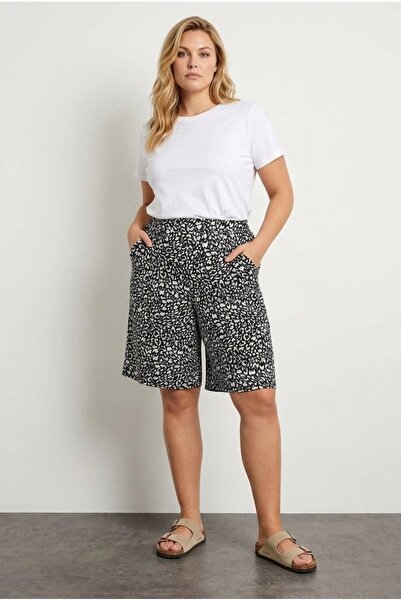 Stil Diva Μεγάλο μέγεθος, ελαστική μέση, με σχέδιο, χαλαρή εφαρμογή, σορτς απ...
