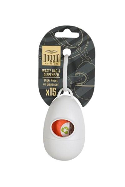 Doggie White Stool Bag Carrying Apparatus 5X7 cm