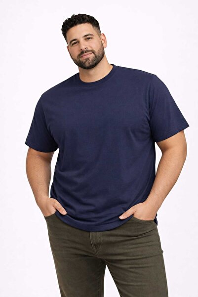 ANATOLIATEKSTILE Men's Basic Premium T-Shirt, Large Sizes, Cotton, Maximum Co...