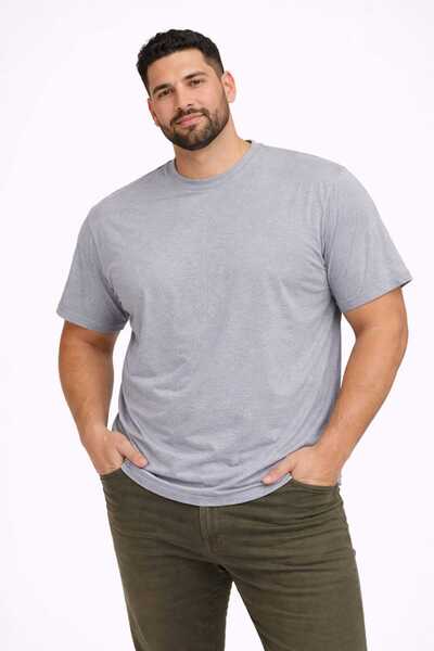 ANATOLIATEKSTILE Men's Basic Premium T-Shirt, Large Sizes, Cotton, Maximum Co...