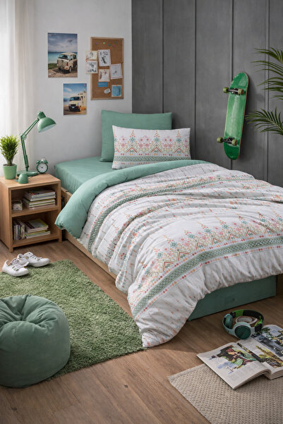 MyStory Home Sada povlaků na jednu přikrývku s elastickými prostěradly - ESTİLLA