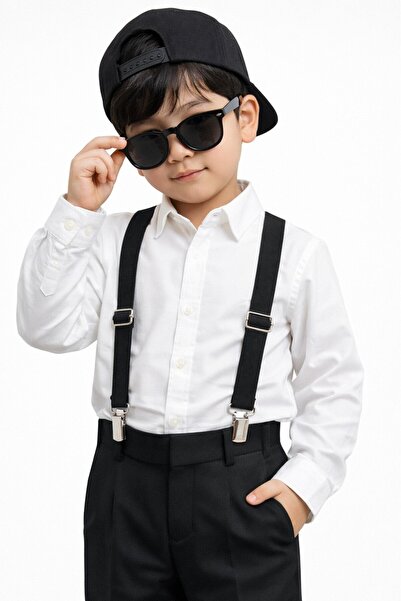 Algitsin O L A Çocuk Pantolon Kemer Papyon Seti 1-10 Yaş Uyumlu