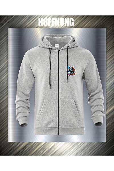 HOFFNUNG Unisex Cotton Oversize Flag Eagle America t Printed Hooded Collar Co...