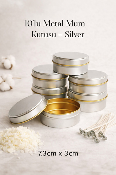 Misse Metal Teneke Kutu - Çok Amaçlı Mum, Sabun ve Hediyelik Hazırlama Kutusu...