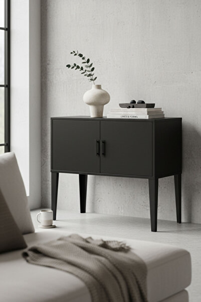 DEQQU TerraGuard Çift Kapaklı Metal Dolap - 70x35x35cm (Ayaklar Dahil 65cm Yü...