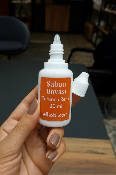 shop 1 Adet Sabun Boyası veya Renklendirici - Turuncu - 30 ml