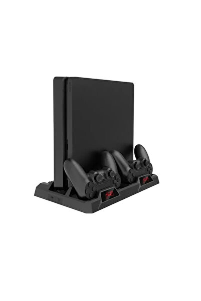 Sezy Sony Ps4  Uyumlu Slim/pro Stand Şarj Istasyonu Soğutma Fanlı Multifonksi...