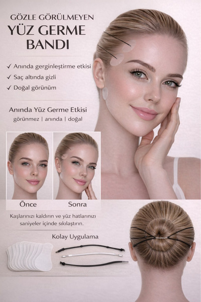 mirach 40 Adet Ipli Yüz Kaş Göz Boyun Germe Bantı Vücut Gerdirme Kaz Ayağı