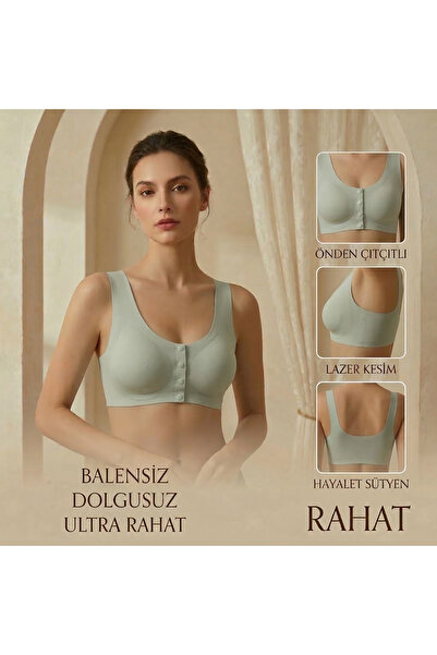 R.Y LINGERI Seamless No Underwire Front Open Button Ghost Bra (Nursing Bra)