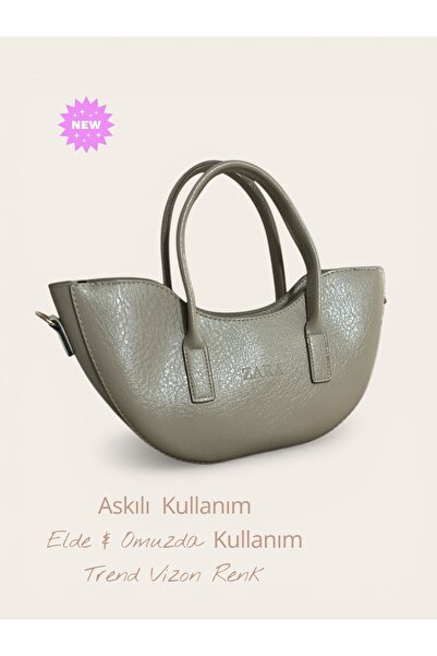 Mimoza Accessories حقيبة يد وكتف صغيرة بتصميم نصف قمر من ماركة Zr Model Vizon...