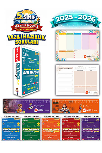 Tonguç Yayınları 5. Sınıf Dinamo Plus Tüm Dersler Soru Bankası Seti 5 Kitap 2026