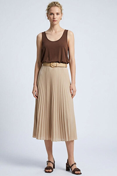 EFFE Βασικό βαμβακερό μπλουζάκι με χοντρές τιράντες σε γραμμή Α