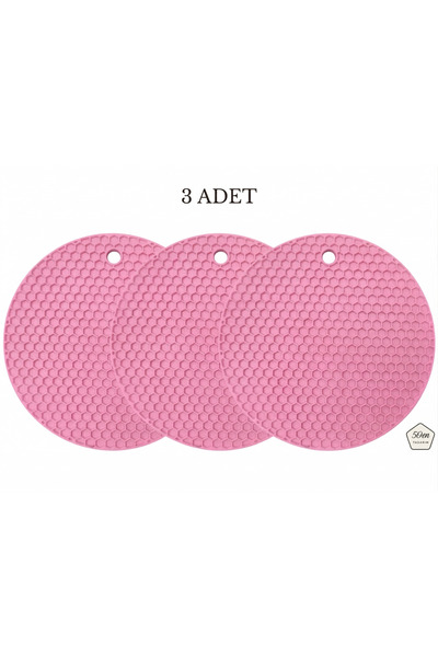 5Gen Tasarım 3 τεμάχια ροζ βάσεις σιλικόνης, βάσεις για ταψιά και μπισκότα, β...