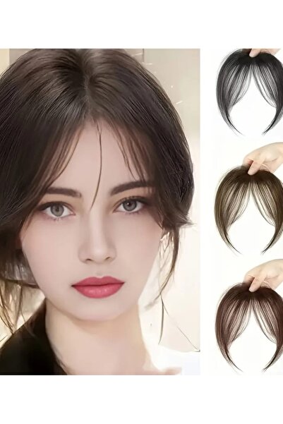 Handmade Açık kahverengi rahat kullanımlı kahkül tak çık perçem klipsli