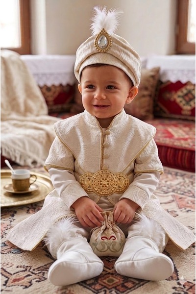 biyan collection Erkek Bebek Mevlütlük Şehzade Sünnetlik Mevlüt Sünnet Kıyafe...