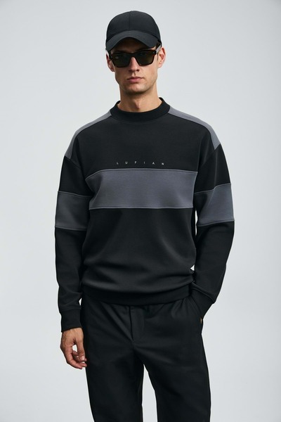 Lufian 112030189 Pıeces Erkek Sweatshirt SİYAH