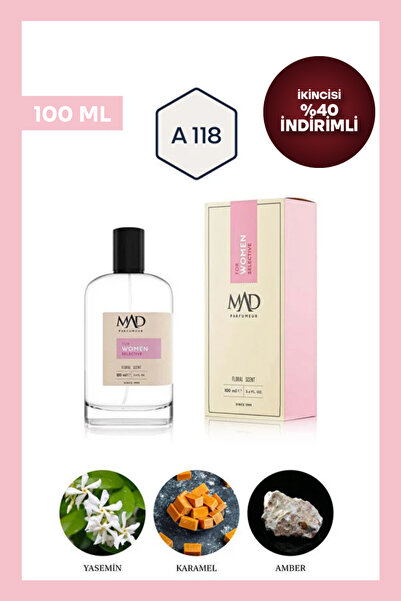 Mad Parfüm Mad A118 Selective 100 ml Kadın Parfüm | Çiçeksi & Fresh Notalar