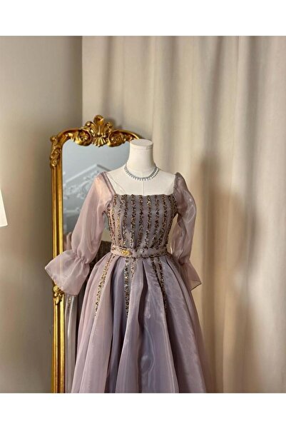 vanus fashion فستان سهره ميدي 4996